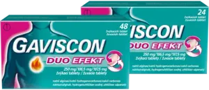 Gaviscon Duo Efekt Žuvacie tablety 24, 48